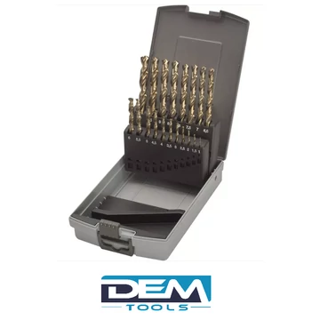 Hengeresszárú Kobaltos HSS-Co fémcsigafúró készlet 19db-os (1-10mm) DIN338