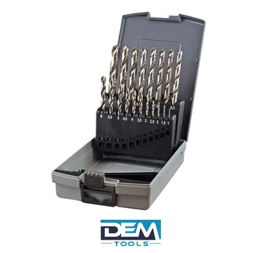 Hengeresszárú HSS-G fémcsigafúró készlet 19db-os (1-10mm) DIN338
