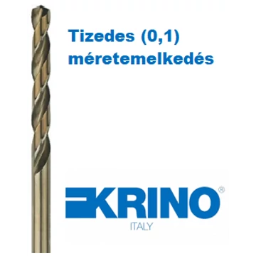 Hengeresszárú kobaltos fémcsigafúró HSS-CO köszörült DIN338 KRINO 4.8 mm