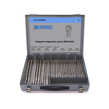 SDS Plus befogású, kétélű profi betonfúró készlet fém kofferban 30db 6-14mm