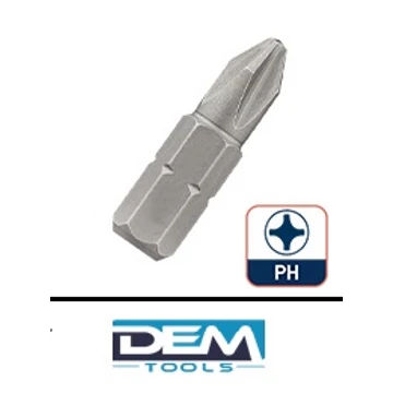 PH-1x25 Phillips 1-es S2 behajtóhegy, 1/4", 25  hossz.(20 db/cs.)