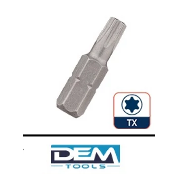 TX-10x25 Torx 10-es S2 behajtóhegy, 1/4", 25  hossz.(20 db/cs.)
