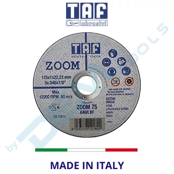 Vágókorong fémhez INOX 115x1mm TAF ITALY