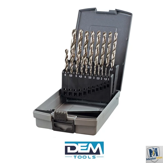 Hengeresszárú HSS-G fémcsigafúró készlet 19db-os (1-10mm) DIN338