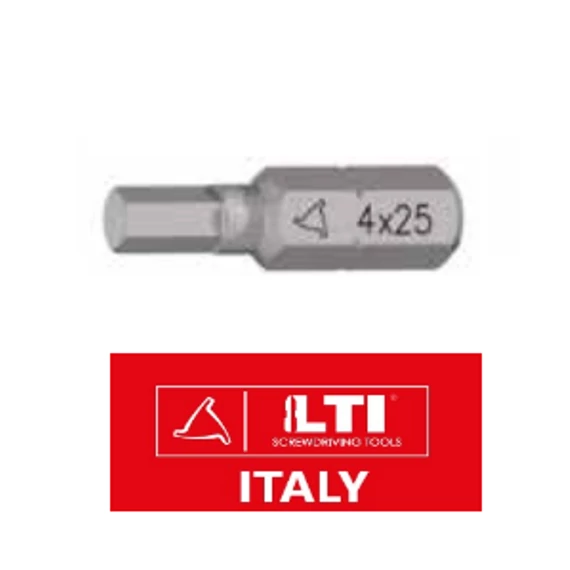 BIT Hatszögletű (imbusz) 1,5x25 S2 behajtóhegy, 1/4", 25  hossz
