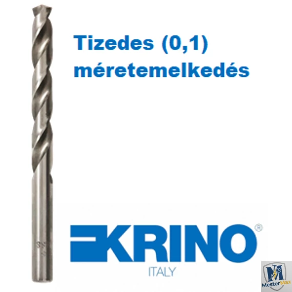 Hengeresszárú fémcsigafúró HSS-G köszörült DIN338 KRINO 0.5 mm