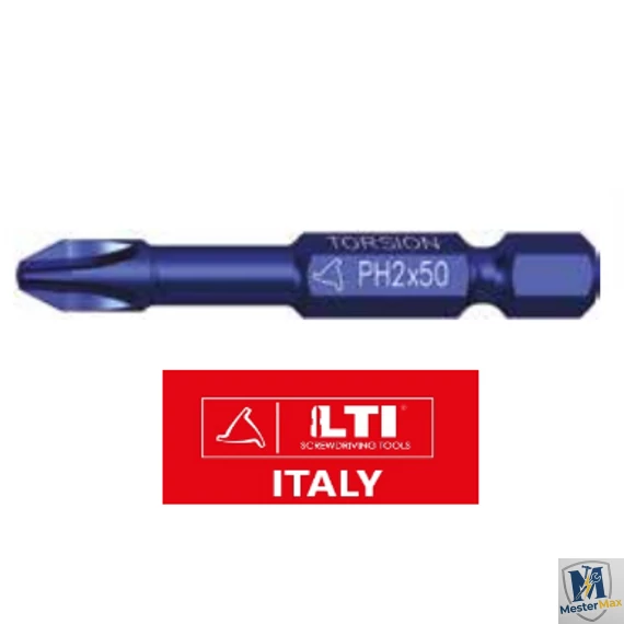 BIT TORSION PH-1x50 nagyszilárdságú behajtóhegy, ipari használatra, 1/4", 50  hossz.