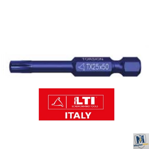 BIT TORSION TX-40x50 nagyszilárdságú behajtóhegy, ipari használatra, 1/4", 50  hossz.